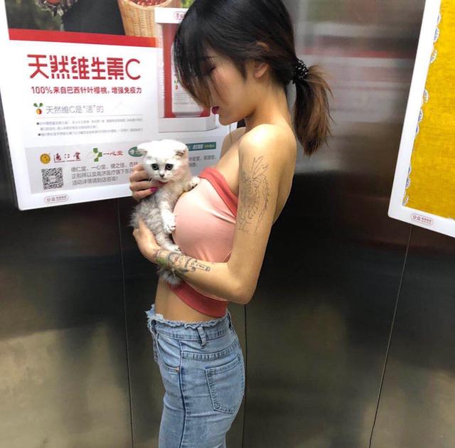 网红小姐姐养了只超可爱猫咪，就连画风都是这样！太美了……